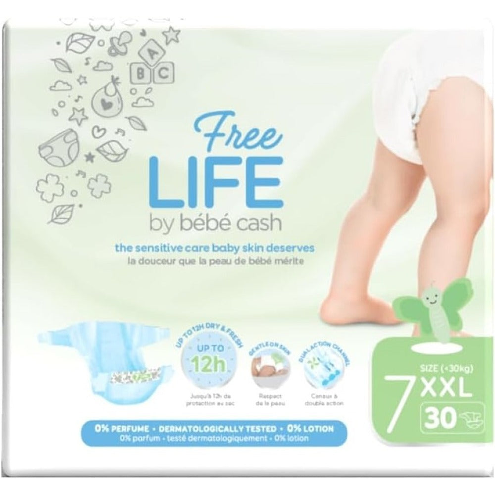 Bébé Cash Premium Freelife Pannolini 7 XXL 15+ kg 30 Pezzi