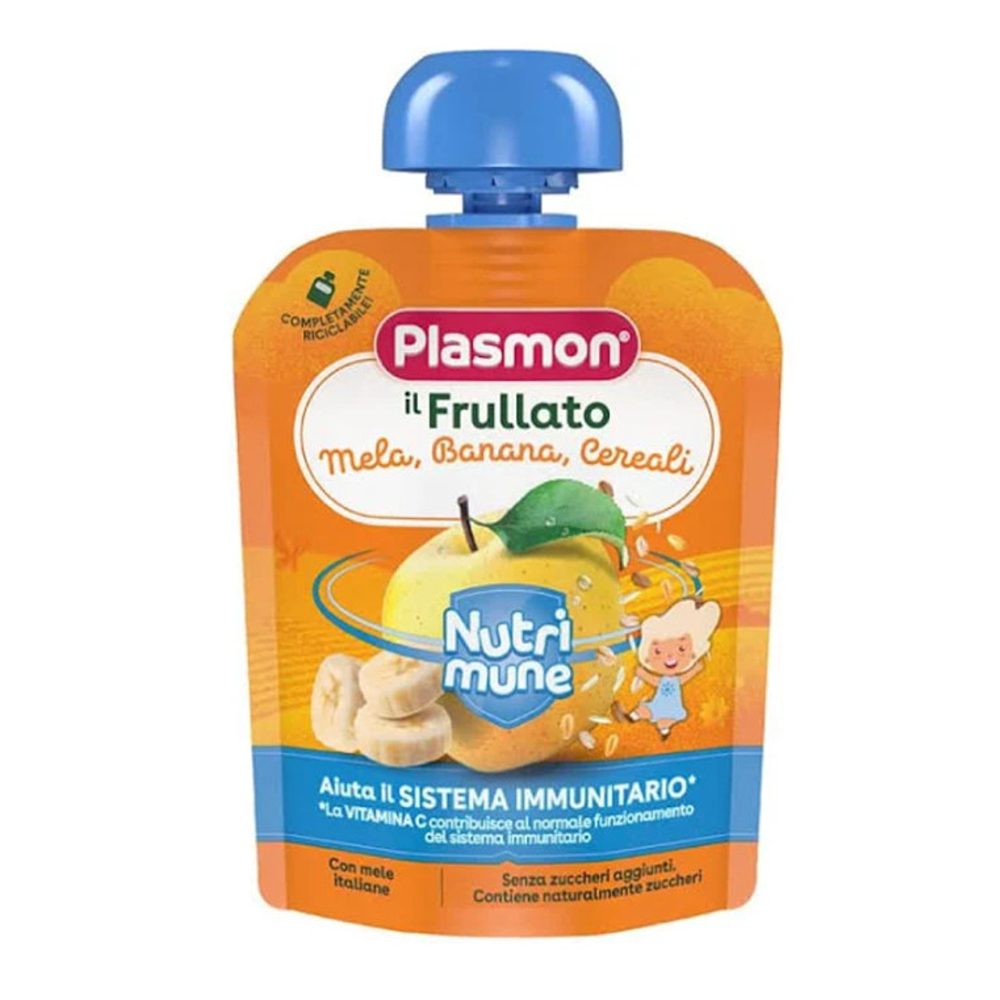 Plasmon Spremi E Gusta Nutri-Mune 100% Frutta Mela Fragola Yogurt 85 gr