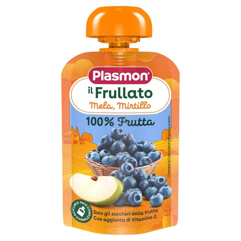 Plasmon Spremi E Gusta Nutri-Mune 100% Frutta Mela E Mirtilli 100 gr