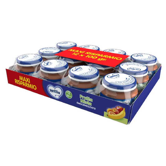 Mellin Omogeneizzato Frutta Mista 12x100 gr