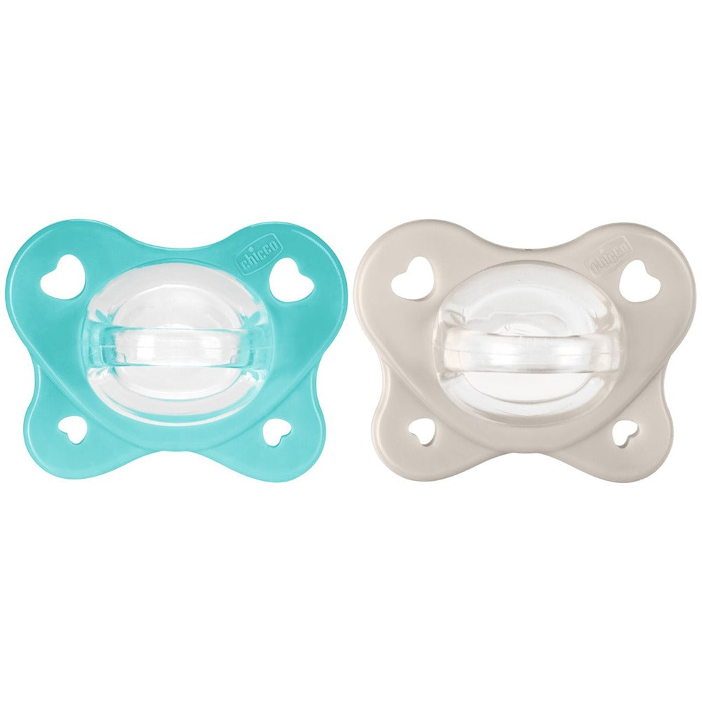 Chicco Succhietto Physioforma Dual Soft In Silicone Azzurro 6-16 Mesi 2 Pezzi
