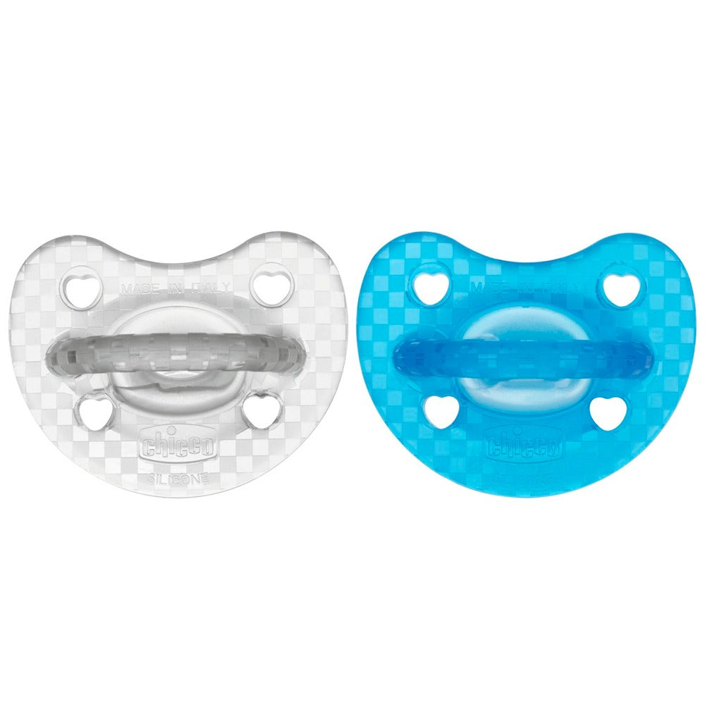 Chicco Gommotto Physioforma Soft Luxe In Silicone Blu 16-36 Mesi 2 Pezzi