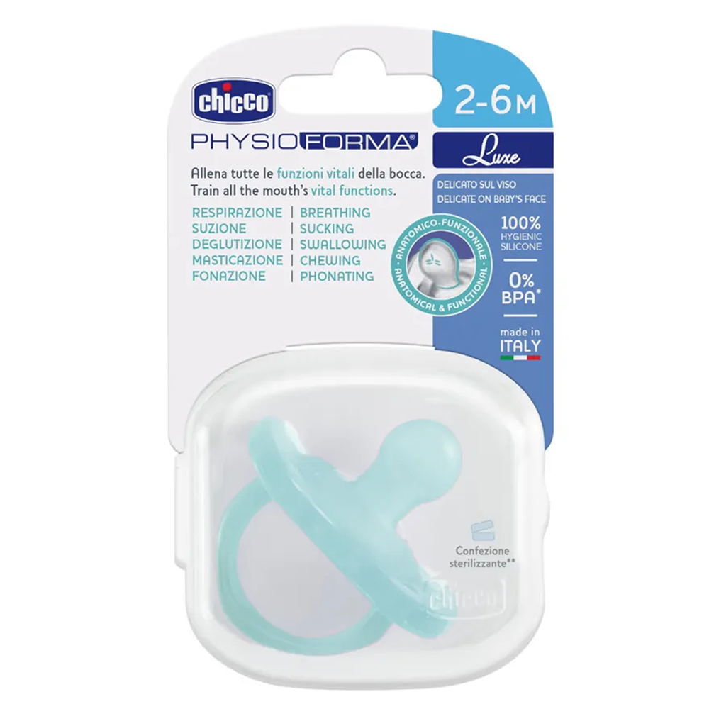 Chicco Gommotto Physioforma Soft Luxe In Silicone Azzurro 2-6 Mesi