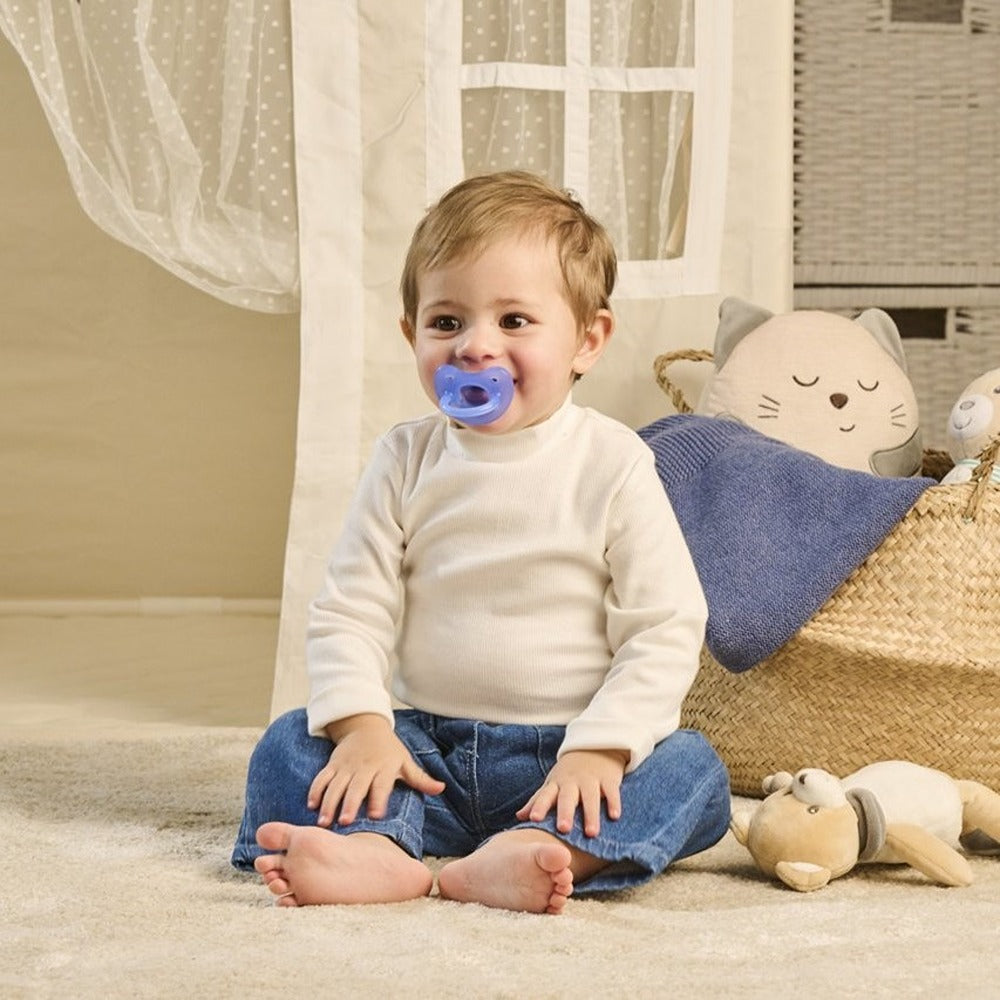 Chicco Gommotto Physioforma Soft In Silicone Azzurro 6-16 Mesi 2 Pezzi