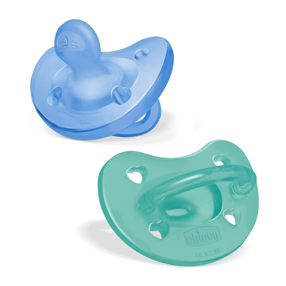 Chicco Gommotto Physioforma Soft In Silicone Azzurro 6-16 Mesi 2 Pezzi
