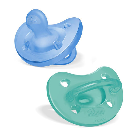 Chicco Gommotto Physioforma Soft In Silicone Azzurro 6-16 Mesi 2 Pezzi