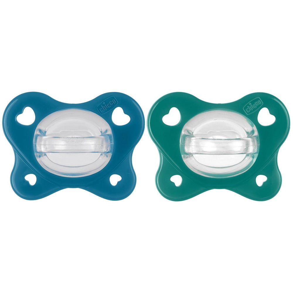 Chicco Succhietto Physioforma Dual Soft In Silicone Blu 16-36 Mesi 2 Pezzi