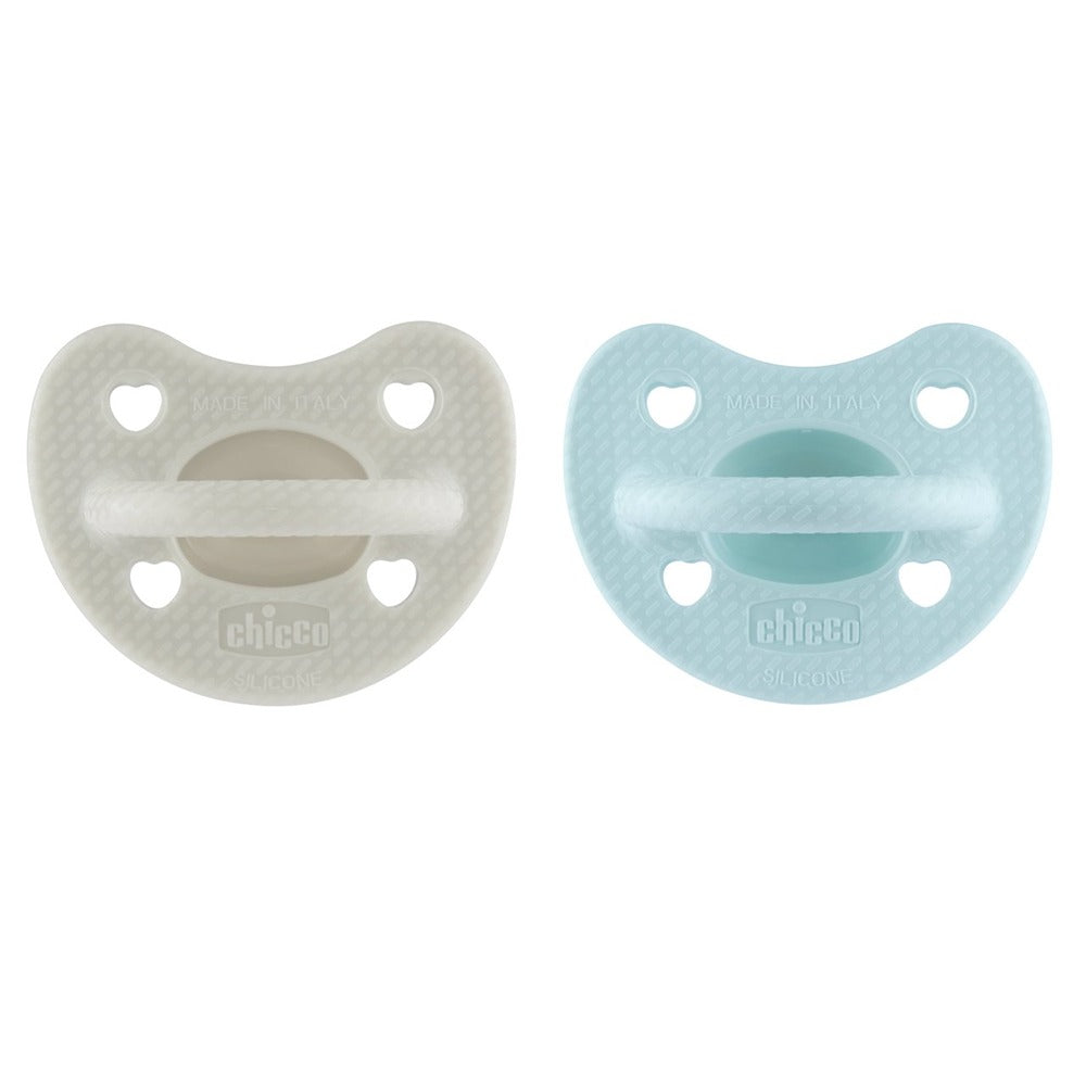 Chicco Gommotto Physioforma Soft Luxe In Silicone Azzurro 6-16 Mesi 2 Pezzi
