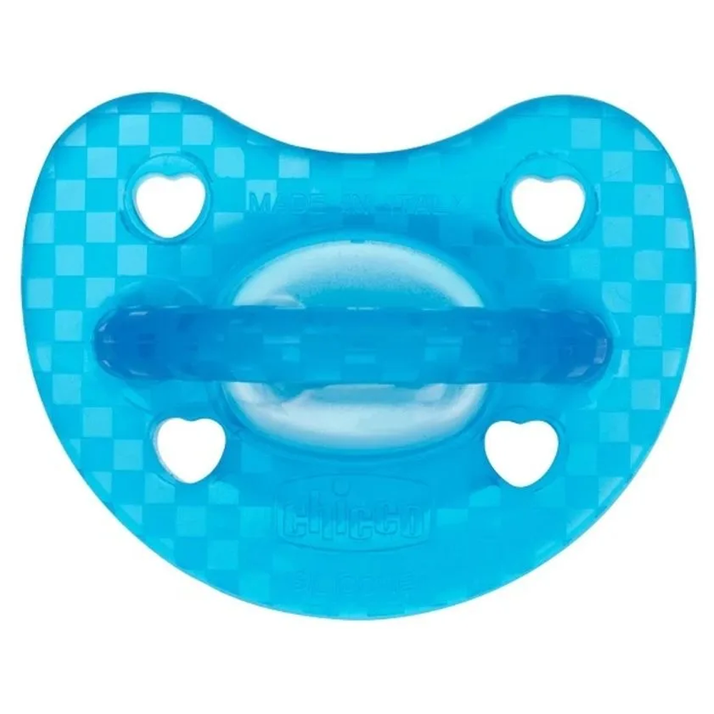 Chicco Gommotto Physioforma Soft Luxe Fluo In Silicone Blu 16-36 Mesi