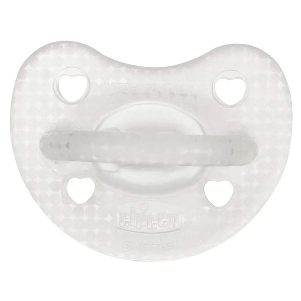 Chicco Gommotto Physioforma Soft Luxe Fluo In Silicone Trasparente 2-6 Mesi