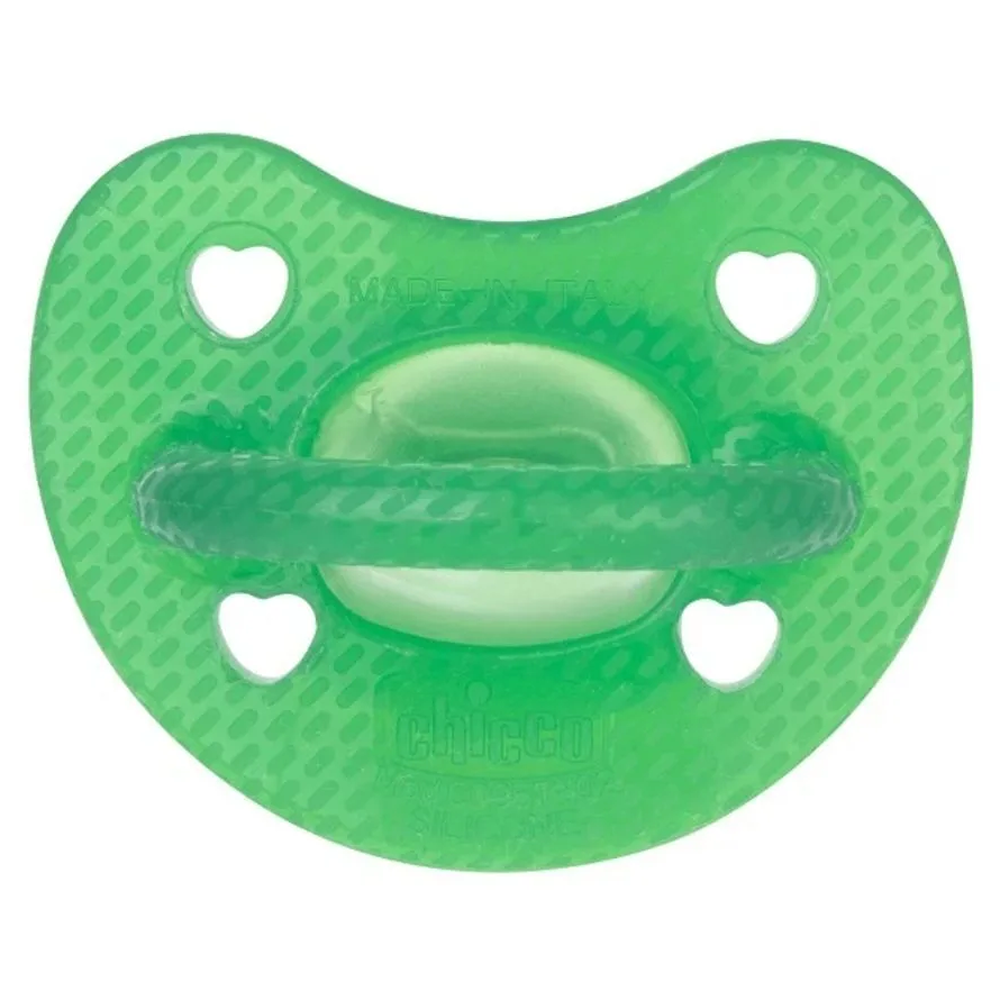 Chicco Gommotto Physioforma Soft Luxe Fluo In Silicone Verde 6-16 Mesi