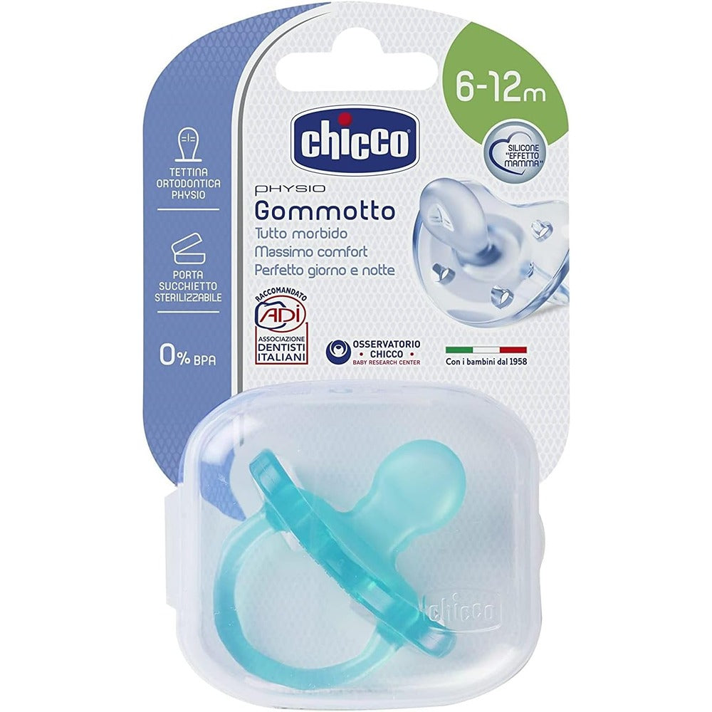 Chicco Gommotto Physioforma Soft In Silicone Azzurro 6-16 Mesi