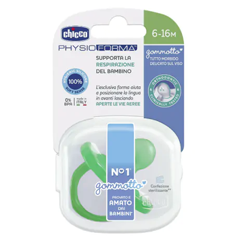 Chicco Gommotto Physioforma Soft In Silicone Verde 6-16 Mesi