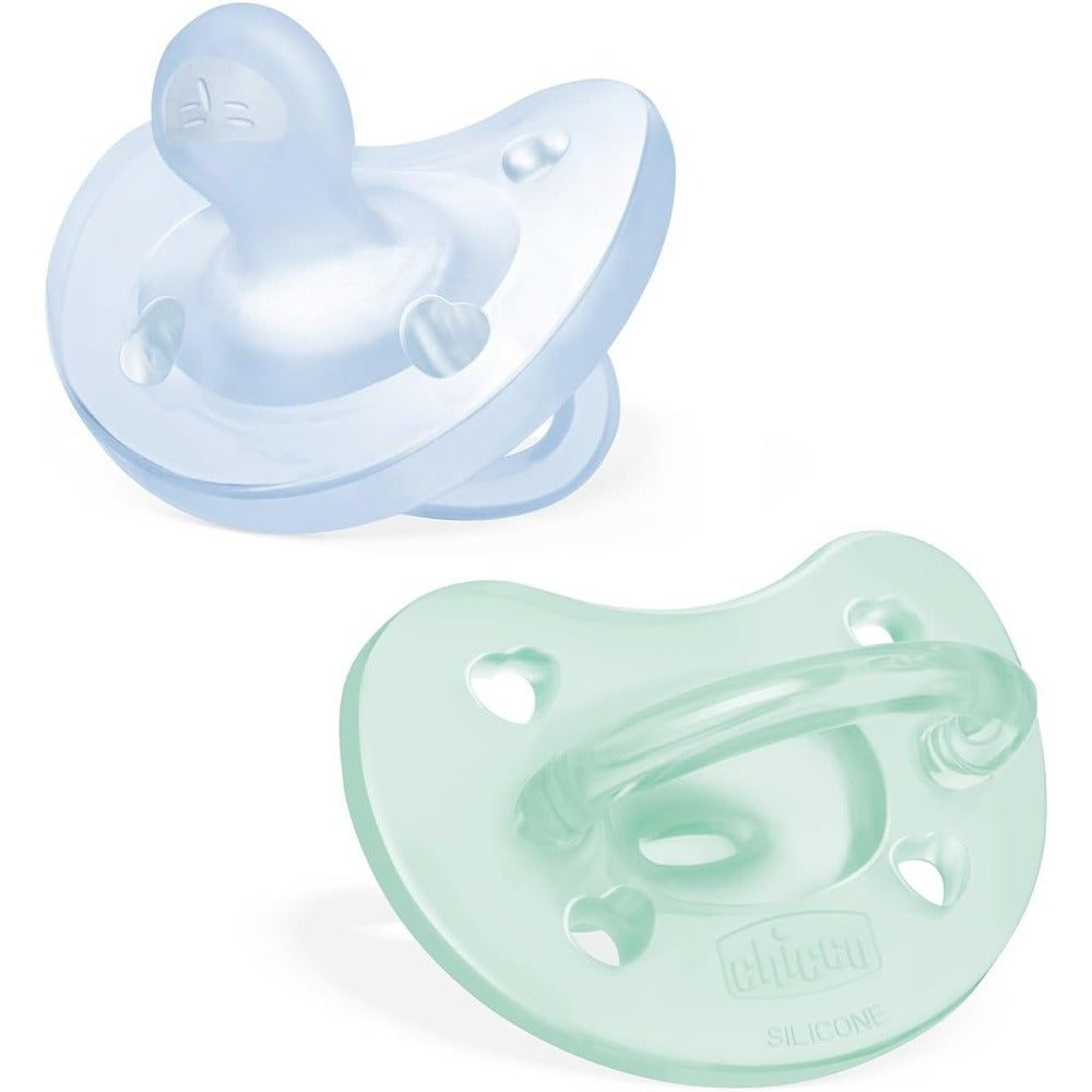 Chicco Gommotto Physioforma Soft In Silicone Azzurro 2-6 Mesi 2 Pezzi