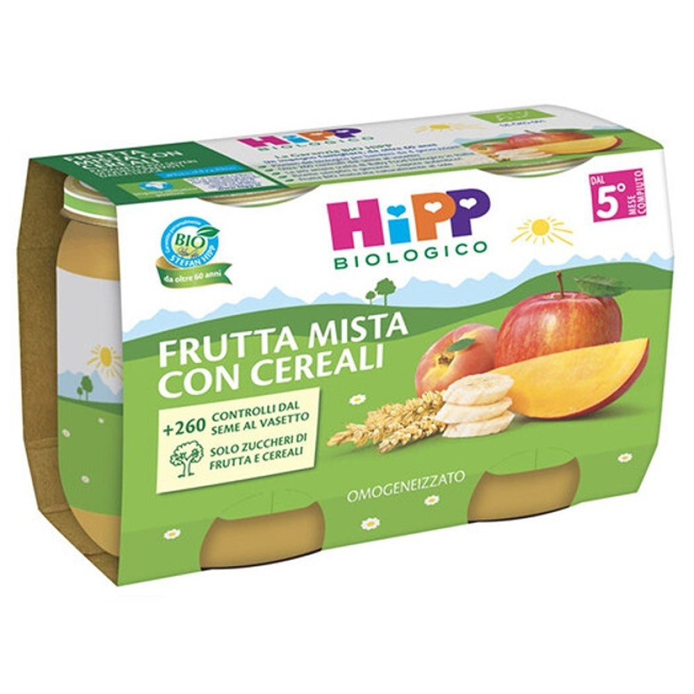 HiPP Merenda Frutta Mista Con Cereali 2x125 gr