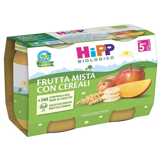 HiPP Merenda Frutta Mista Con Cereali 2x125 gr