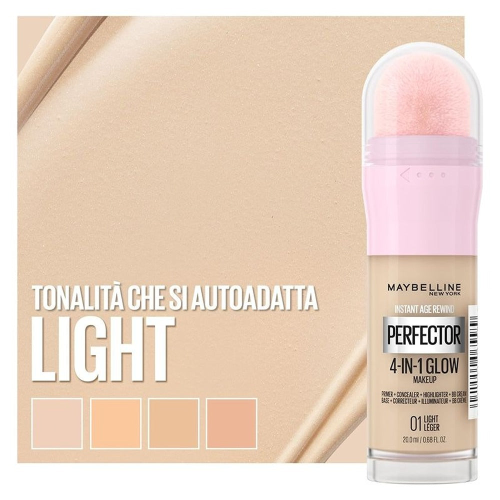 Maybelline Instant Perfector 4in1 Glow - Fondotinta Illuminante E Base Per Trucco
