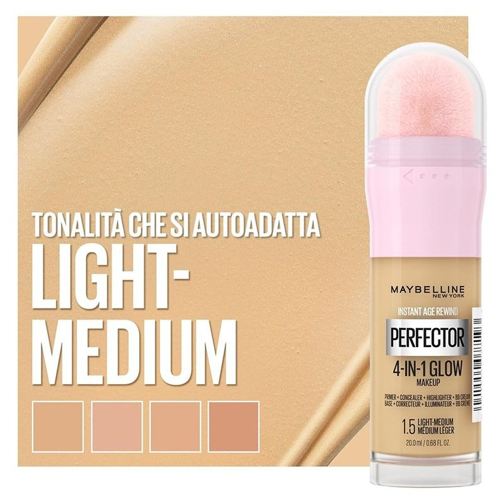 Maybelline Instant Perfector 4in1 Glow - Fondotinta Illuminante E Base Per Trucco