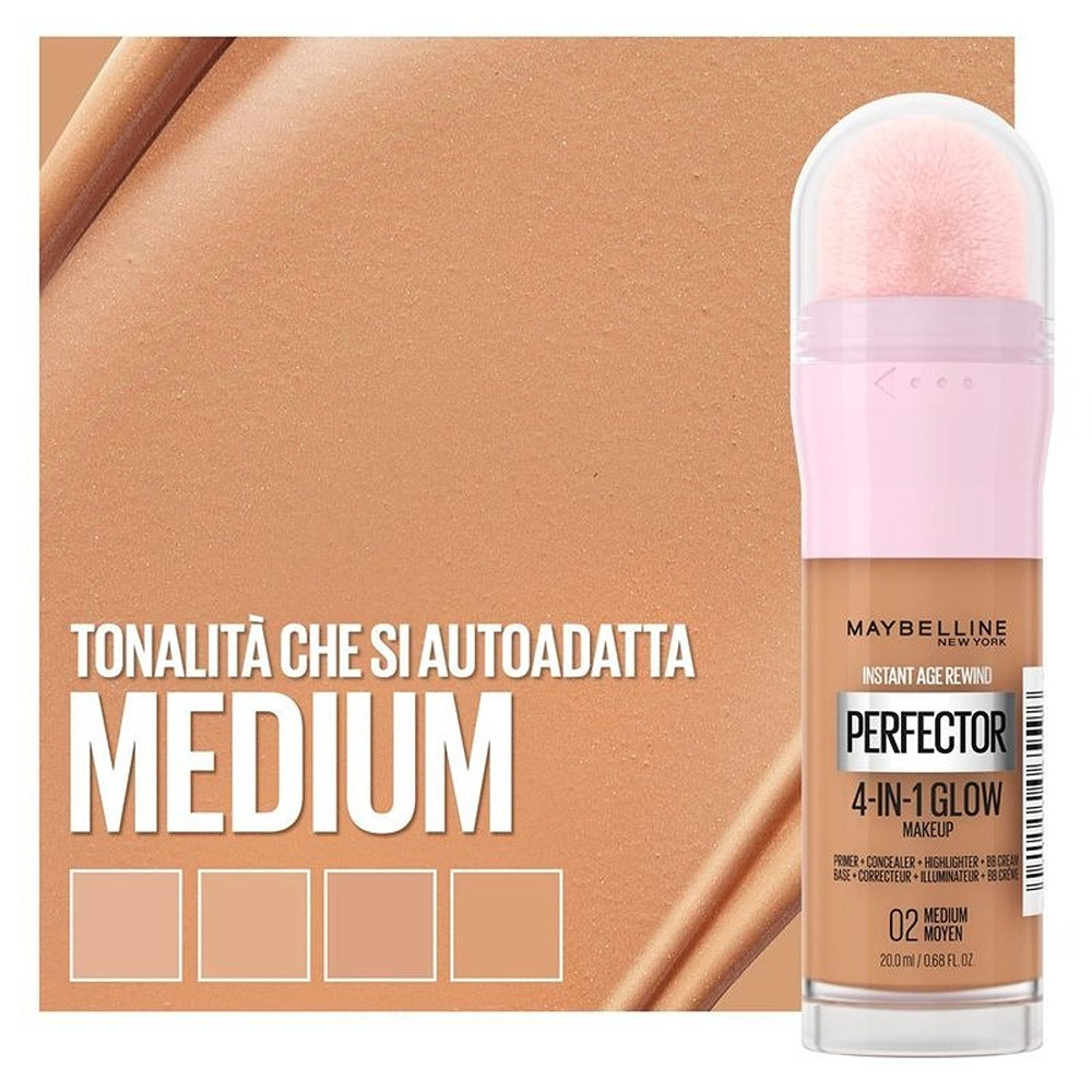 Maybelline Instant Perfector 4in1 Glow - Fondotinta Illuminante E Base Per Trucco