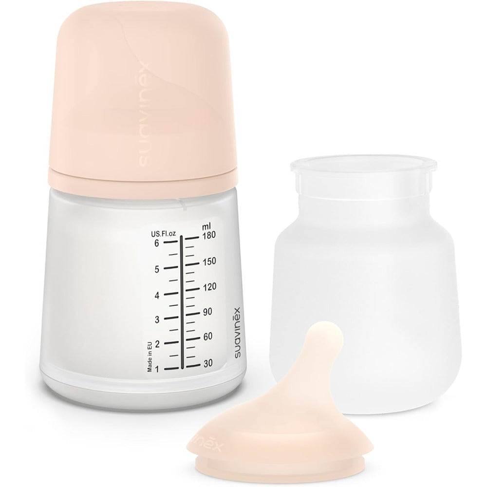 Suavinex Zero Zero Set Biberon Speciale Allattamento Tettarella In Silicone Flusso Adattabile + Ricambi 0+ Mesi