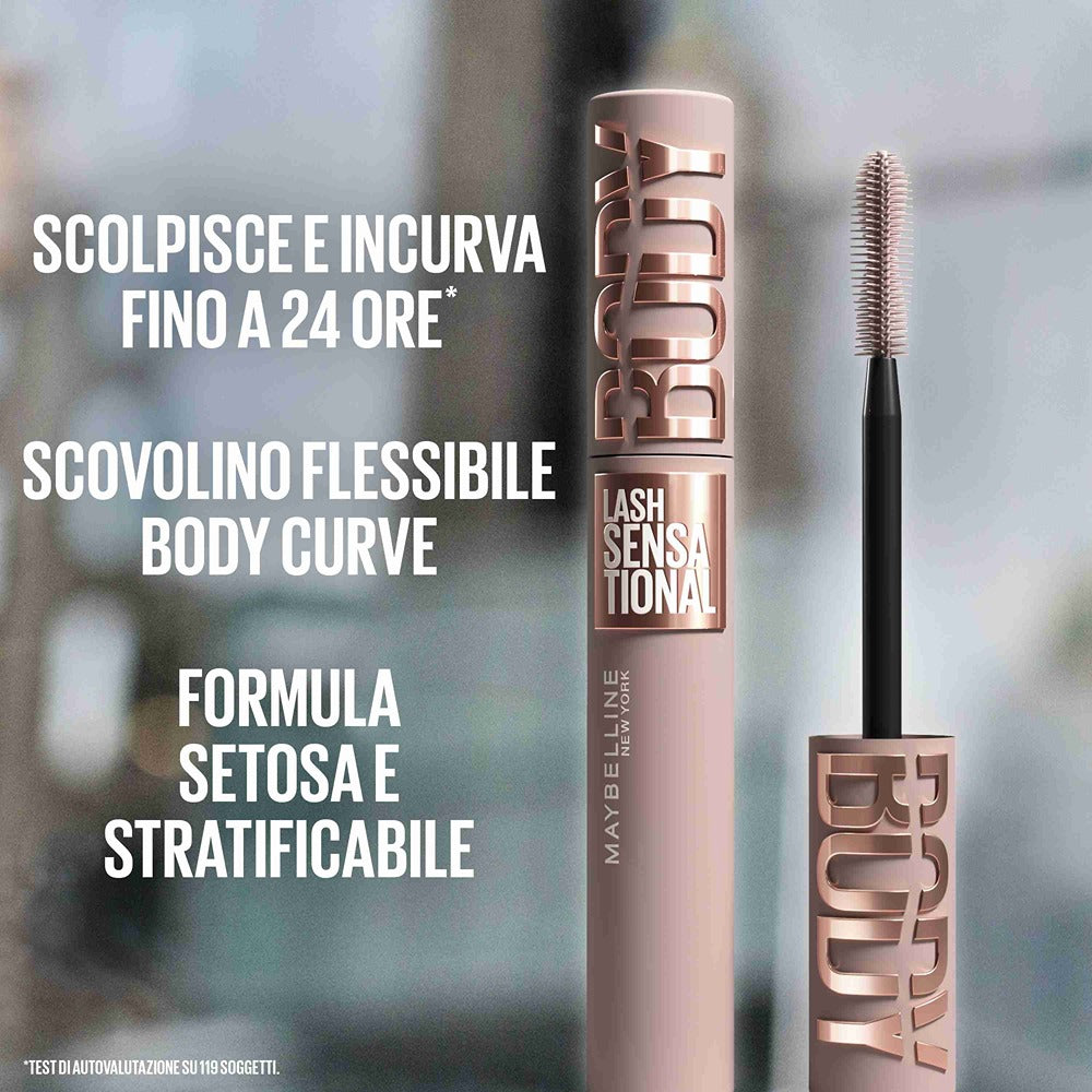 Maybelline Lash Sensational Body Waterproof - Mascara Incurvante E Volumizzante A Lunga Tenuta