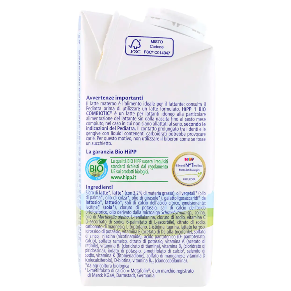 HiPP Bio Combiotic 1 Latte Liquido Per Lattanti 500ml