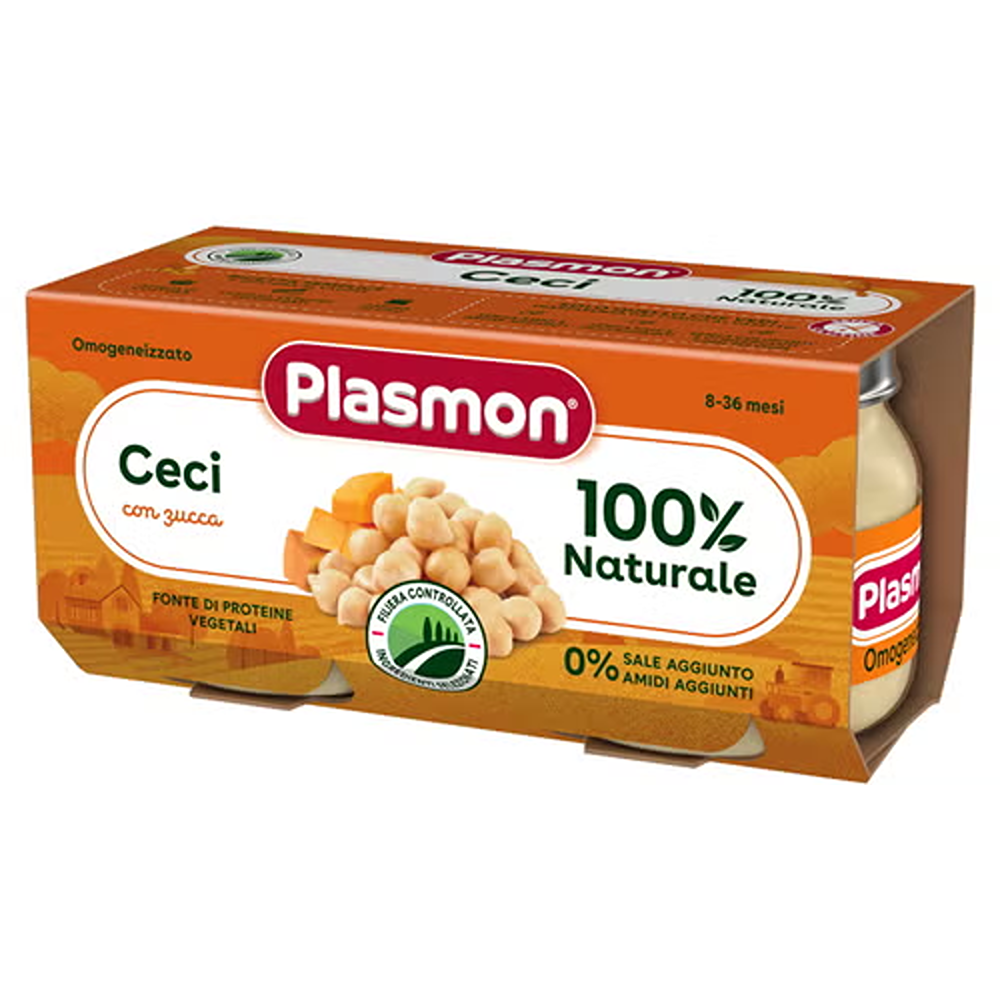 Plasmon Omogeneizzato Legumi Ceci E Zucca 2x80 gr