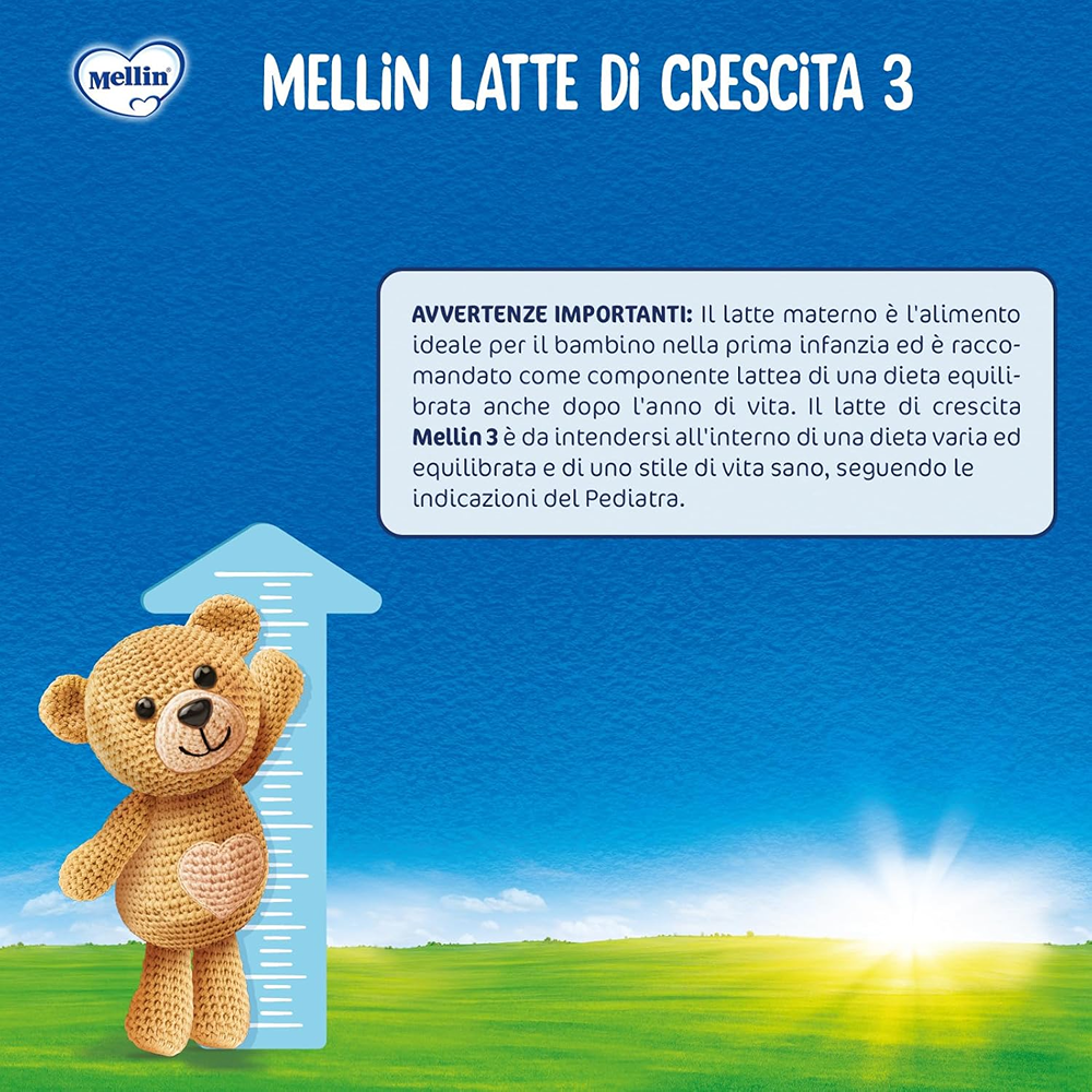 Mellin 3 Latte In Polvere Di Crescita 1200 gr