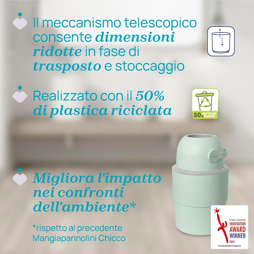 Chicco Mangiapannolini Telescopico Odour Off Verde