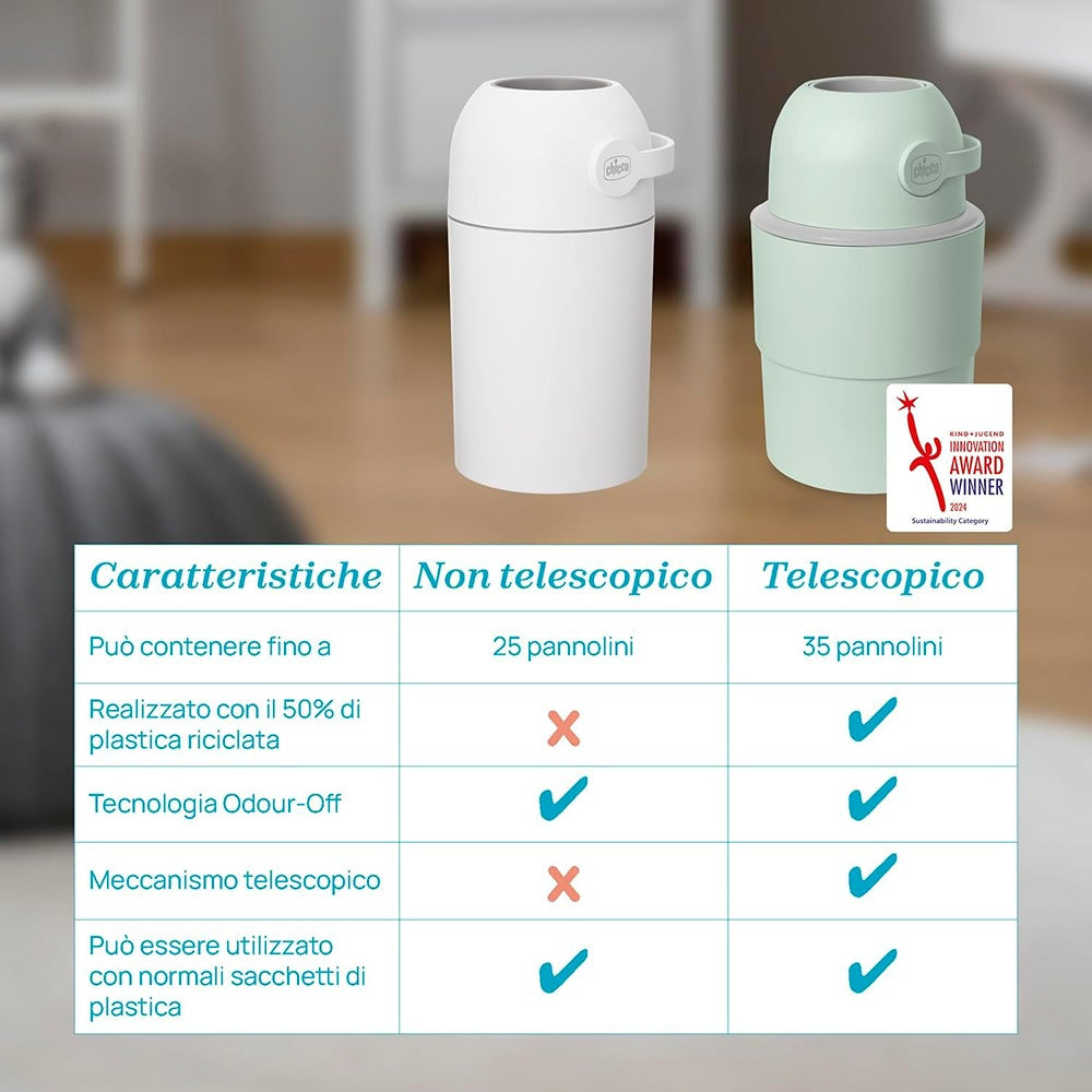 Chicco Mangiapannolini Telescopico Odour Off Verde