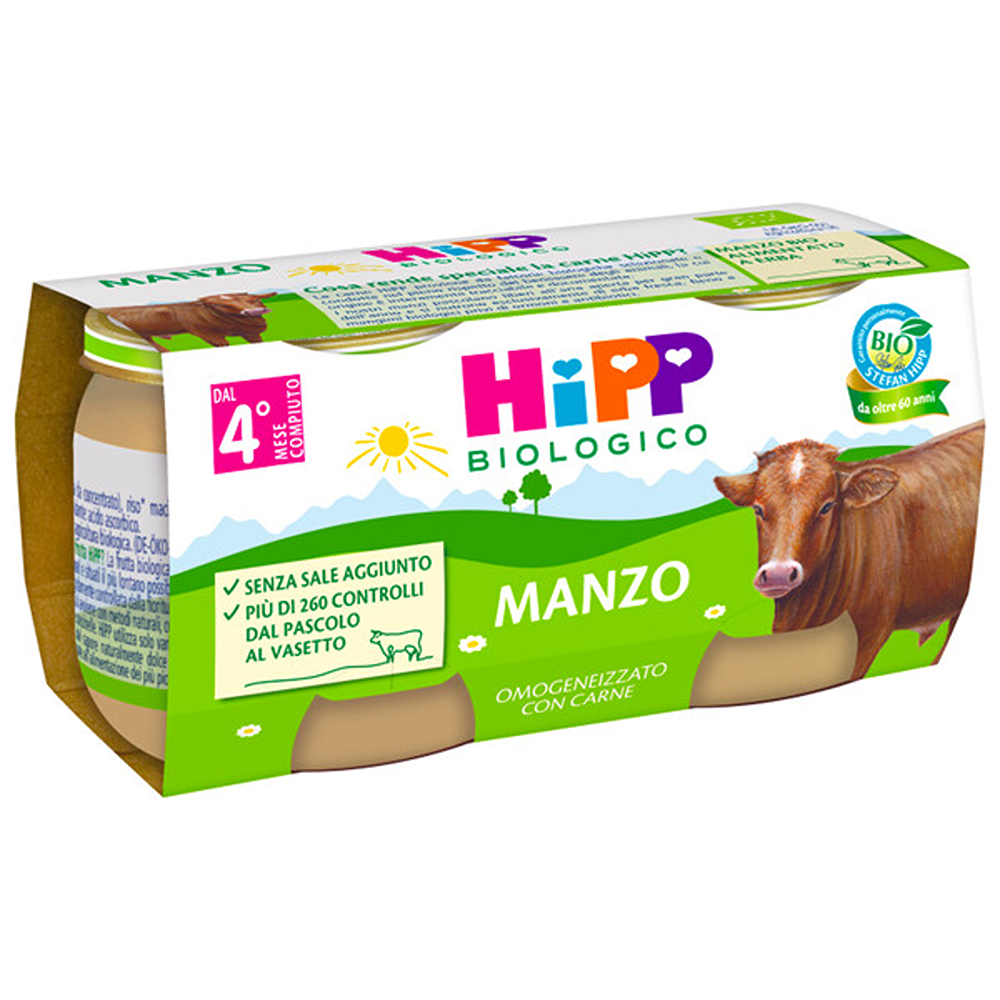 HiPP Omogeneizzato Manzo 2X80 gr