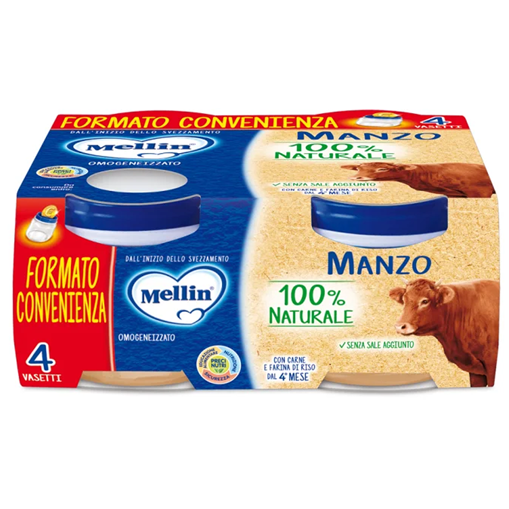Mellin Omogeneizzato Manzo 4x80 gr