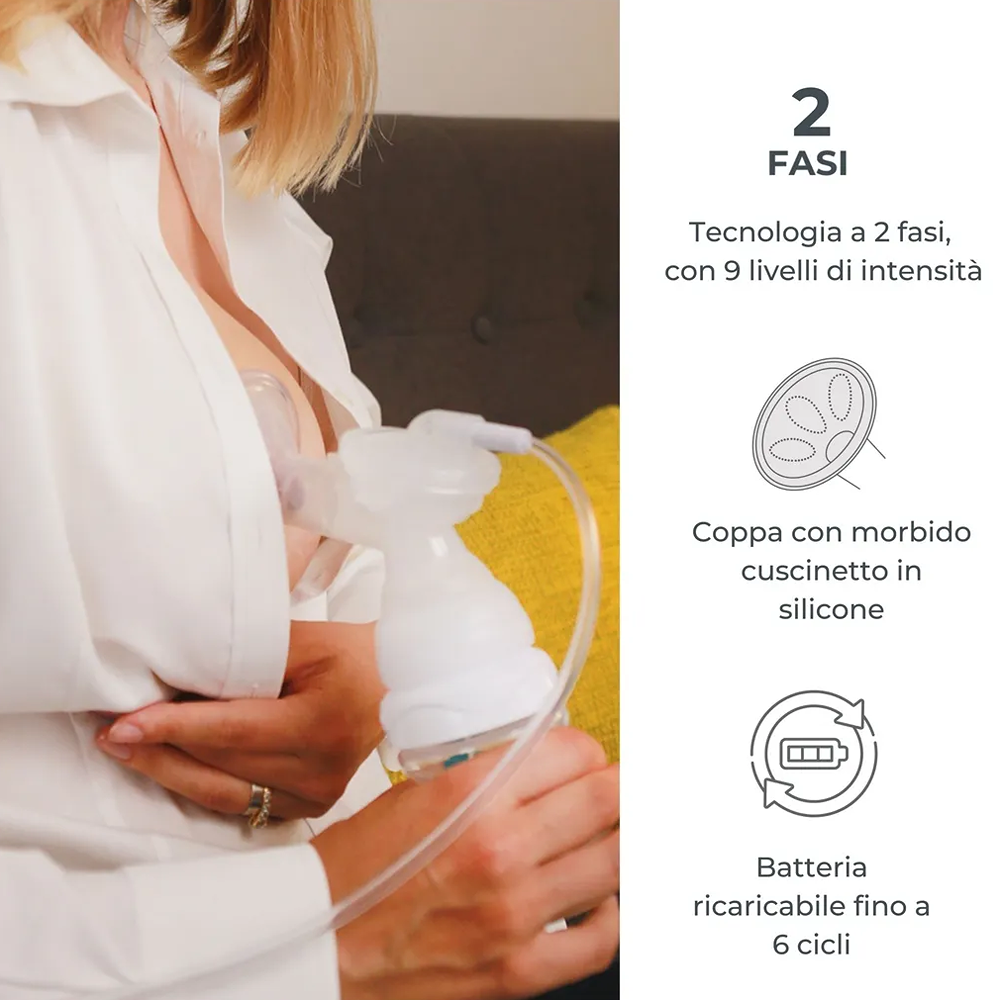 Nuvita Materno Go Tiralatte Elettrico Singolo A 2 Fasi
