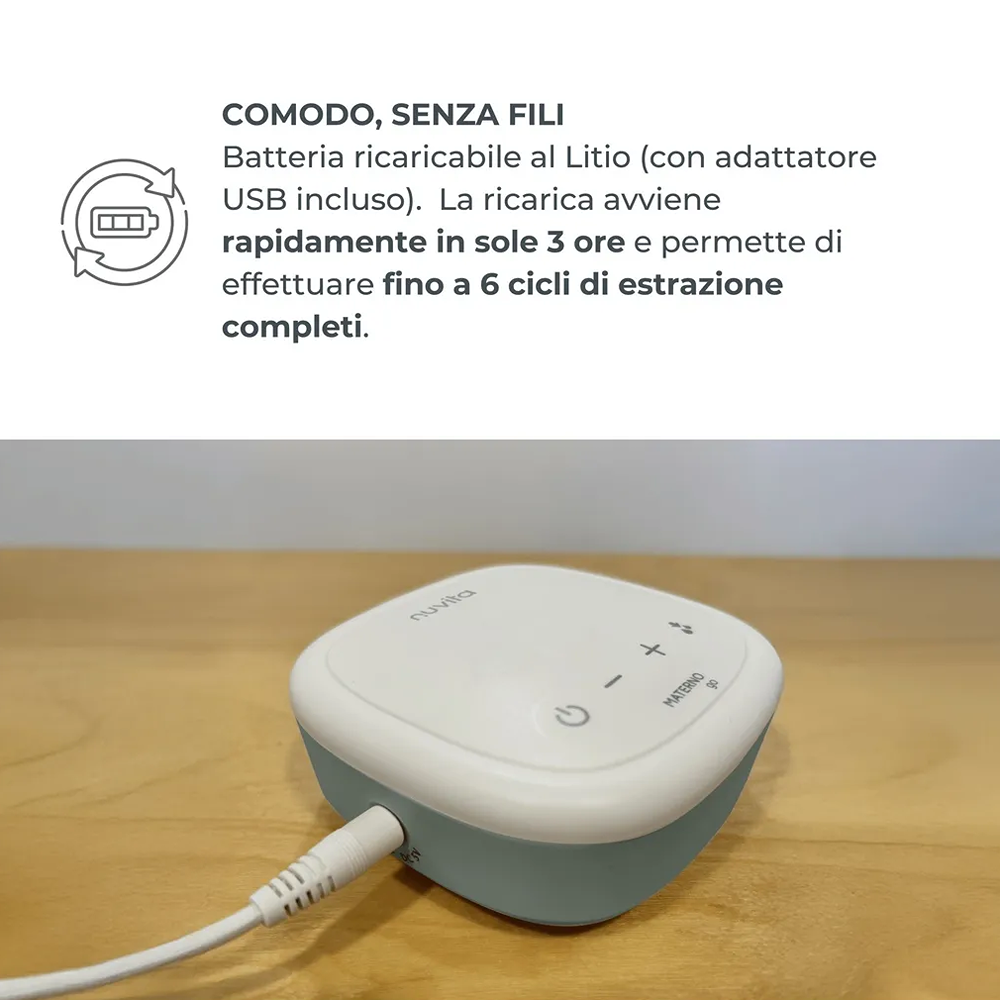 Nuvita Materno Go Tiralatte Elettrico Singolo A 2 Fasi