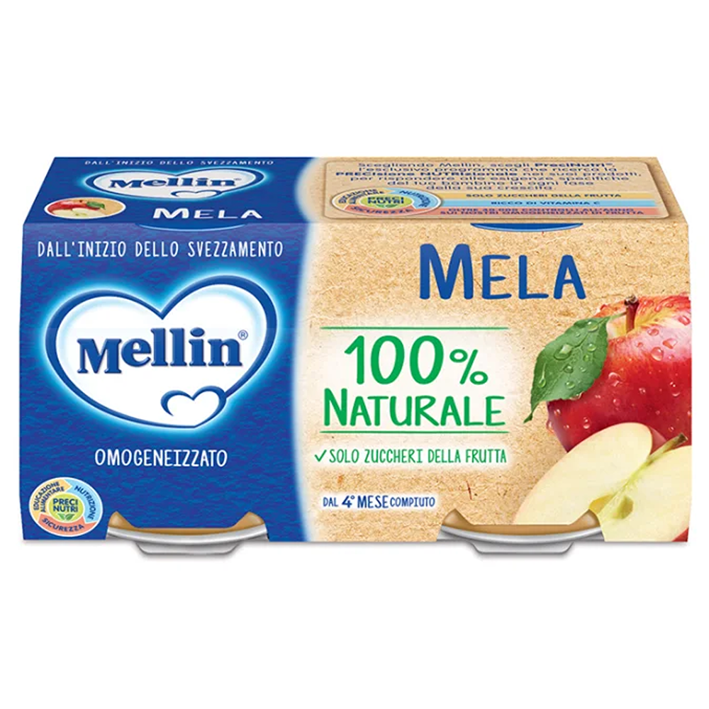 Mellin Omogeneizzato Frutta Mela 2x100 gr