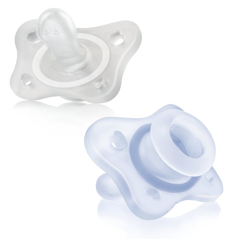 Chicco Gommotto Physioforma Mini Soft In Silicone Azzurro 0-2 Mesi 2 Pezzi