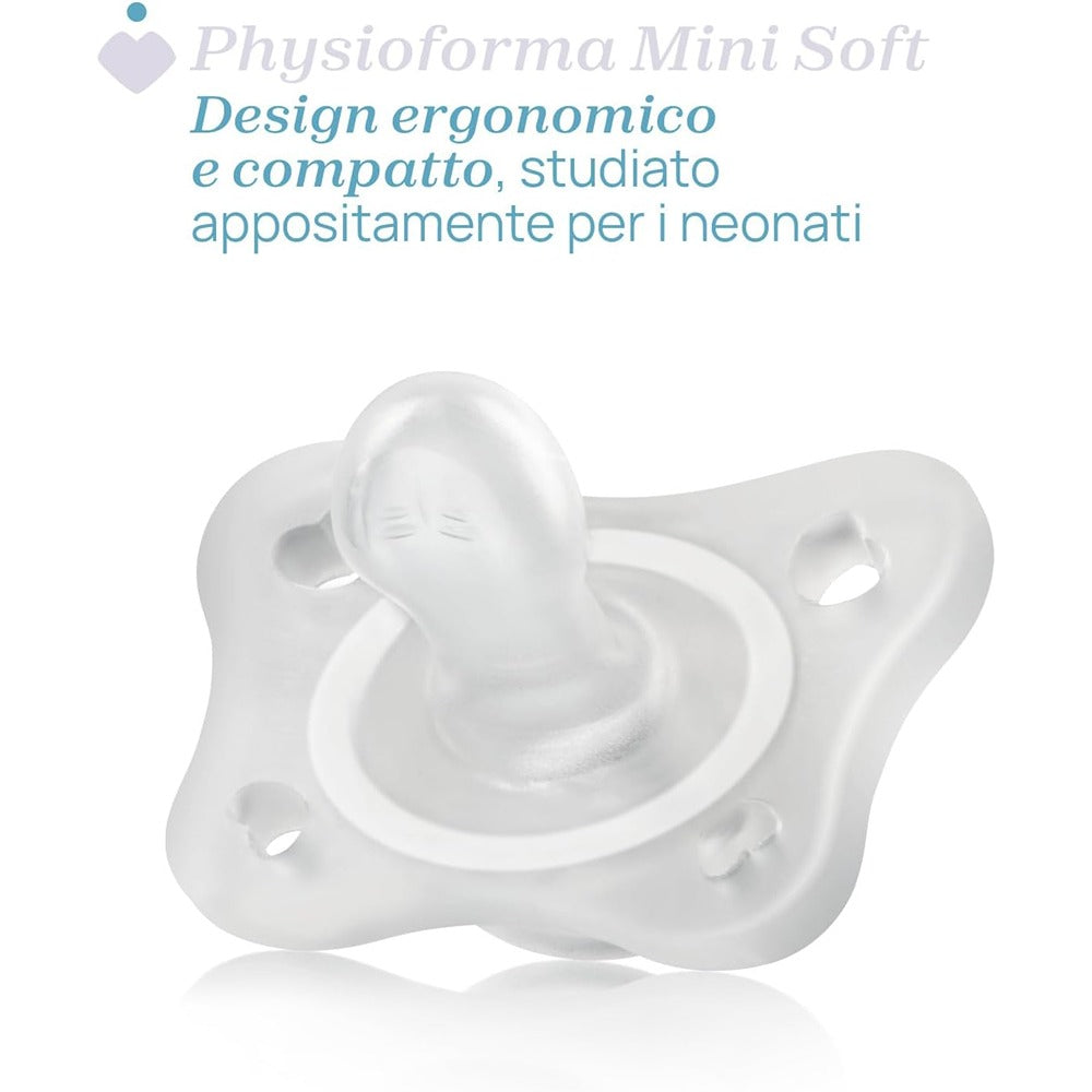 Chicco Gommotto Physioforma Mini Soft In Silicone Rosa 0-2 Mesi 2 Pezzi