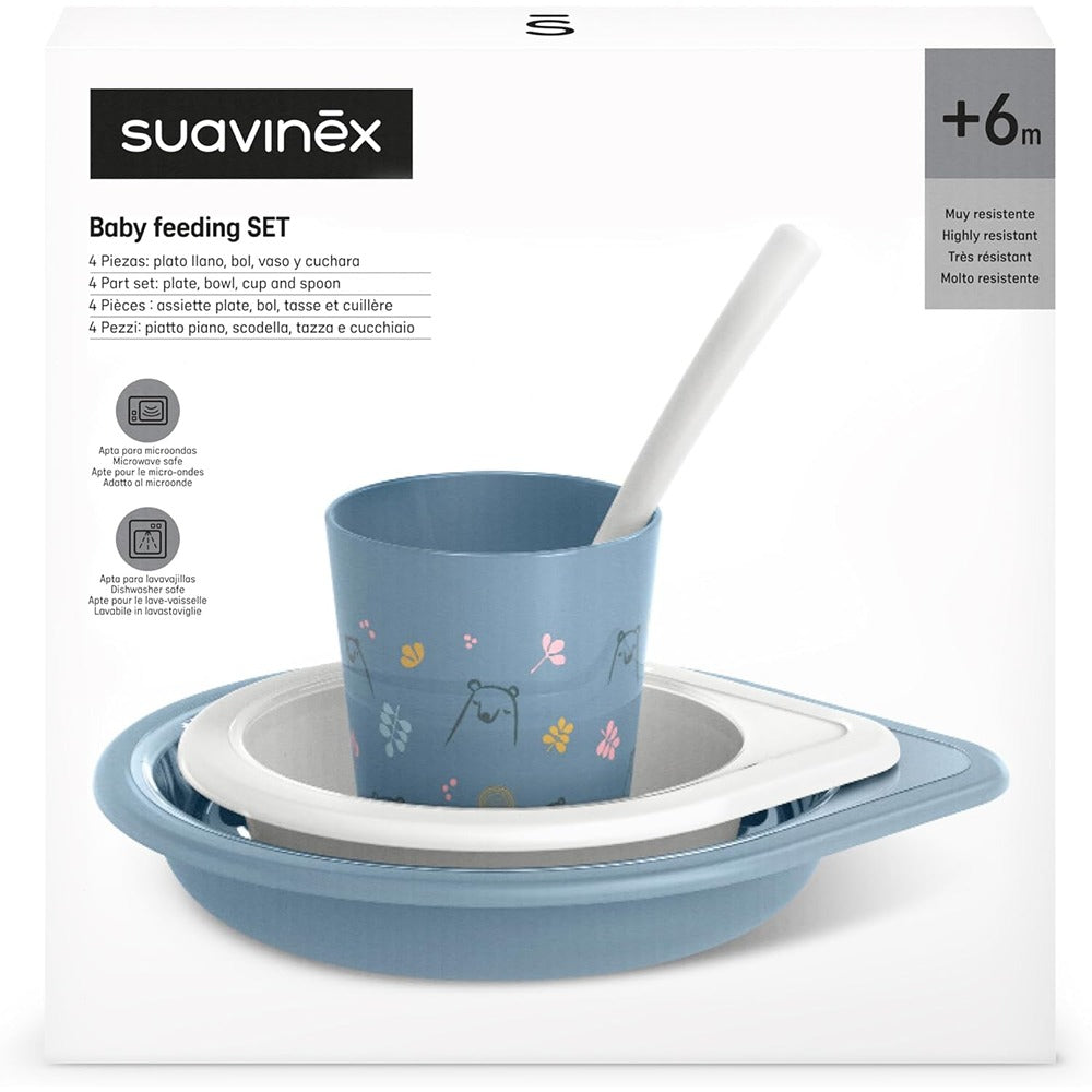 Suavinex My Family Set Svezzamento Azzurro 6+ Mesi