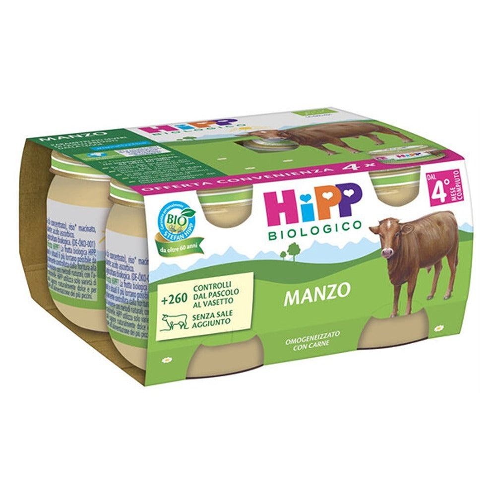 HiPP Omogeneizzato Manzo 4X80 gr