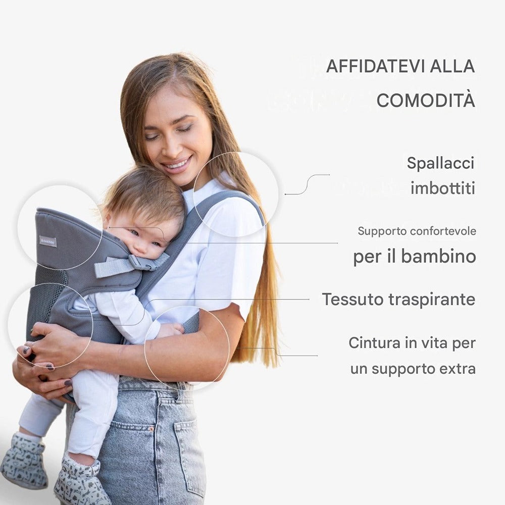 KikkaBoo Marsupio Tessuto Traspirante Myra Beige
