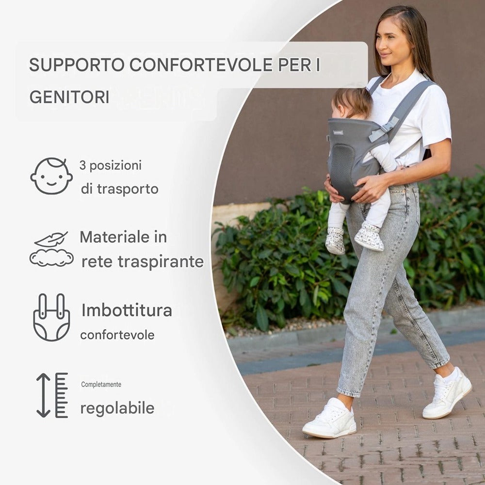 KikkaBoo Marsupio Tessuto Traspirante Myra Beige