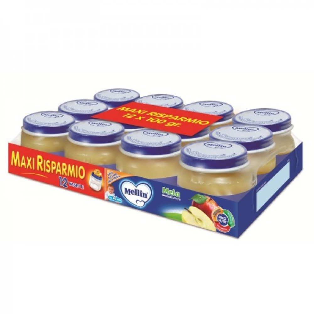 Mellin Omogeneizzato Frutta Mela 12x100 gr