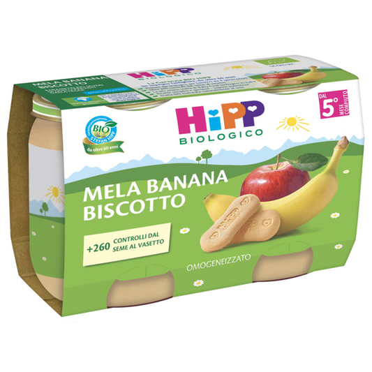 HiPP Merenda Mela Banana E Biscotto 2x125 gr