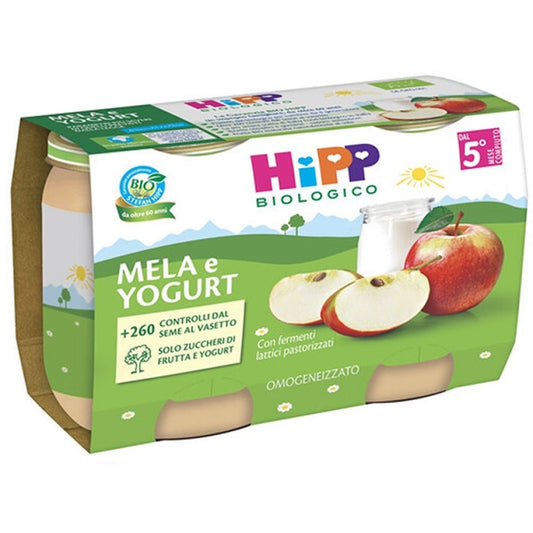 HiPP Merenda Mela Mela E Yogurt 2x125 gr