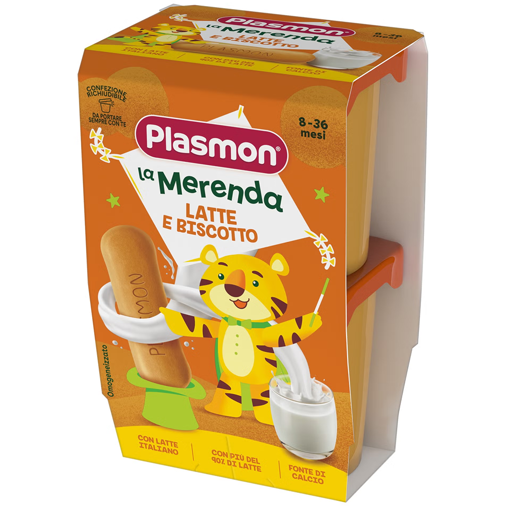 Plasmon La Merenda Latte E Biscotto 2x120 gr