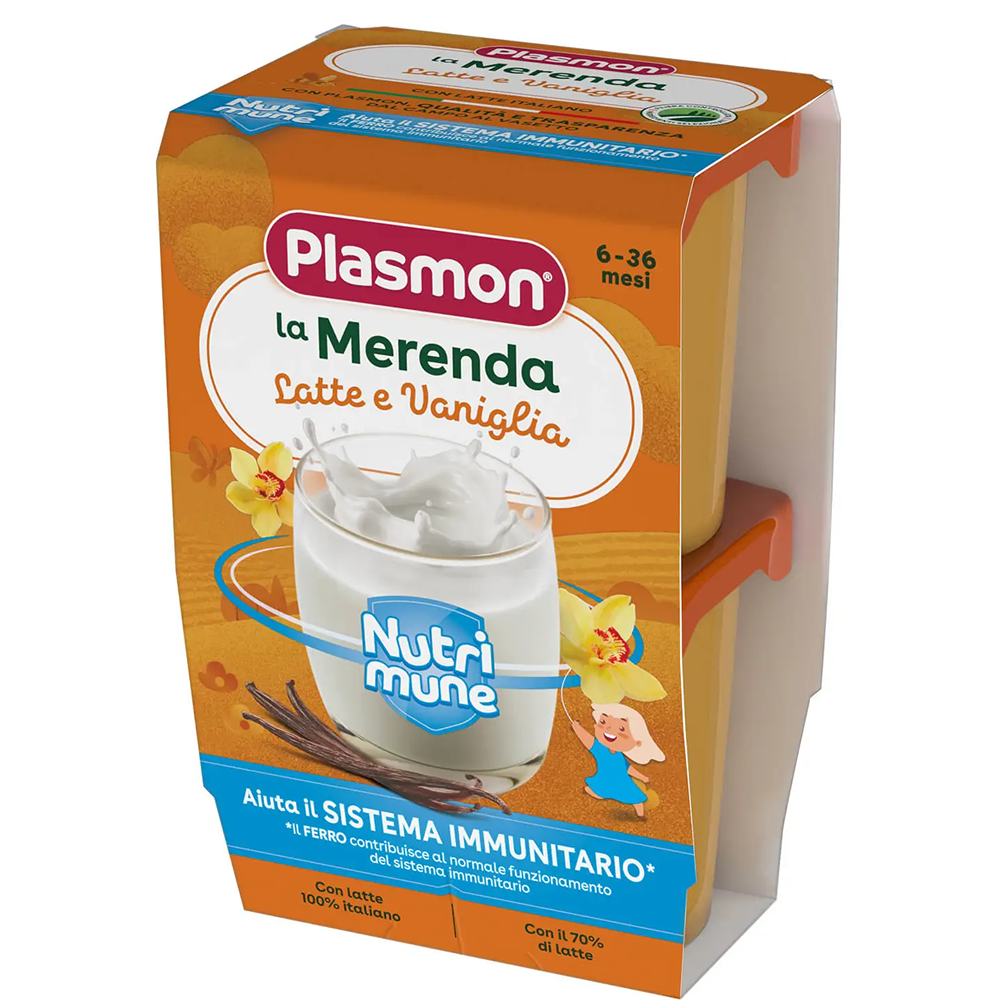 Plasmon La Merenda Nutrimune Latte E Vaniglia 2x120 gr