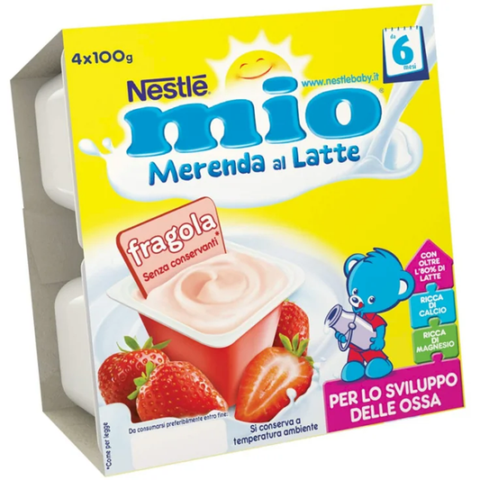 Nestlé Mio Merenda Al Latte Fragola 4x100 gr