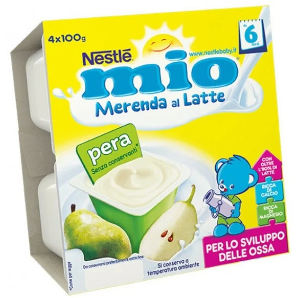 Nestlé Mio Merenda Al Latte Pera 4x100 gr