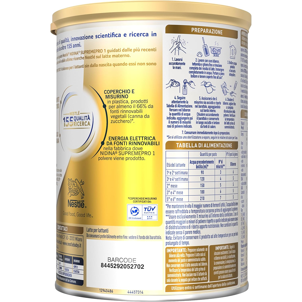 Nestlé Nidina Supreme Pro 1 Latte In Polvere Per Lattanti 400 gr