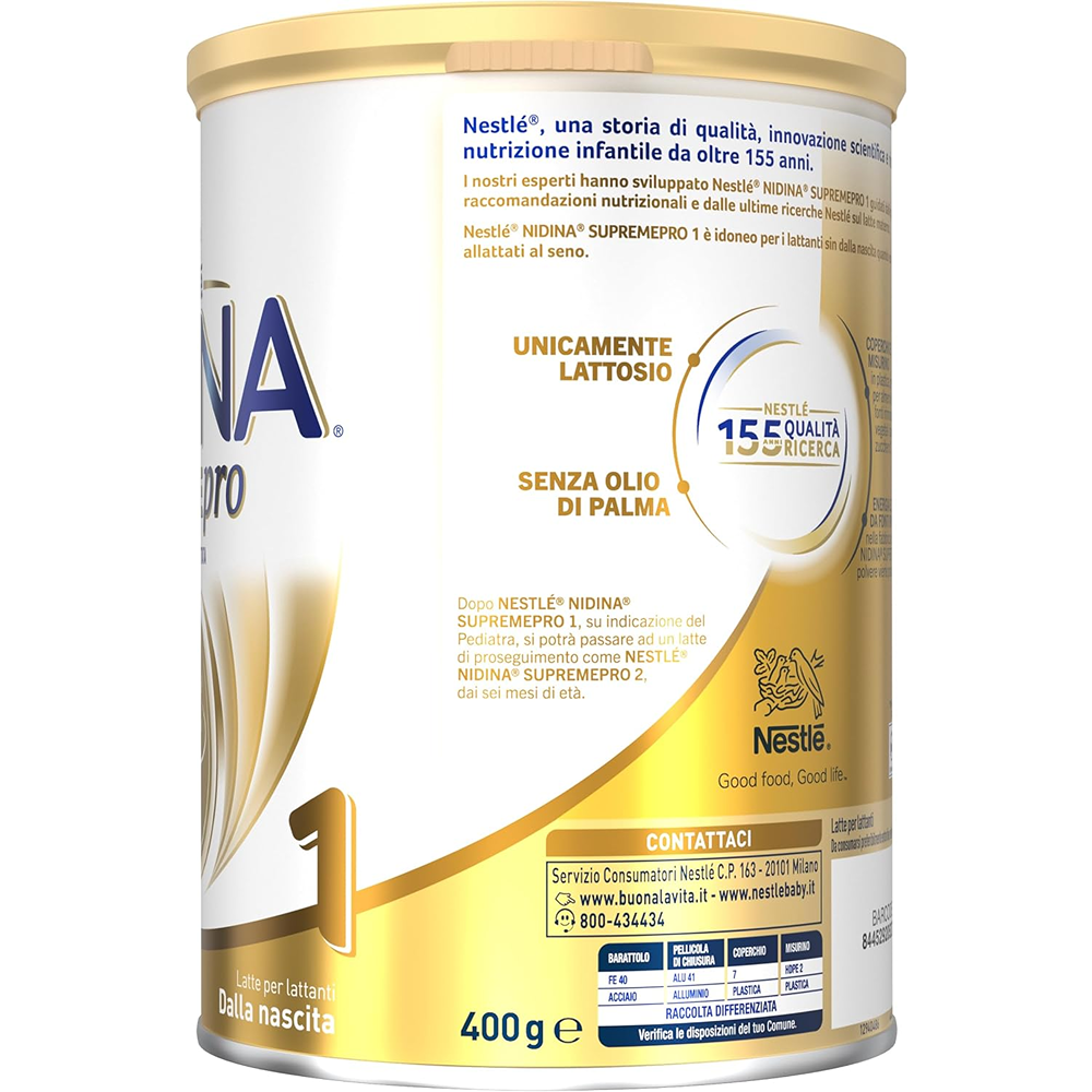 Nestlé Nidina Supreme Pro 1 Latte In Polvere Per Lattanti 400 gr